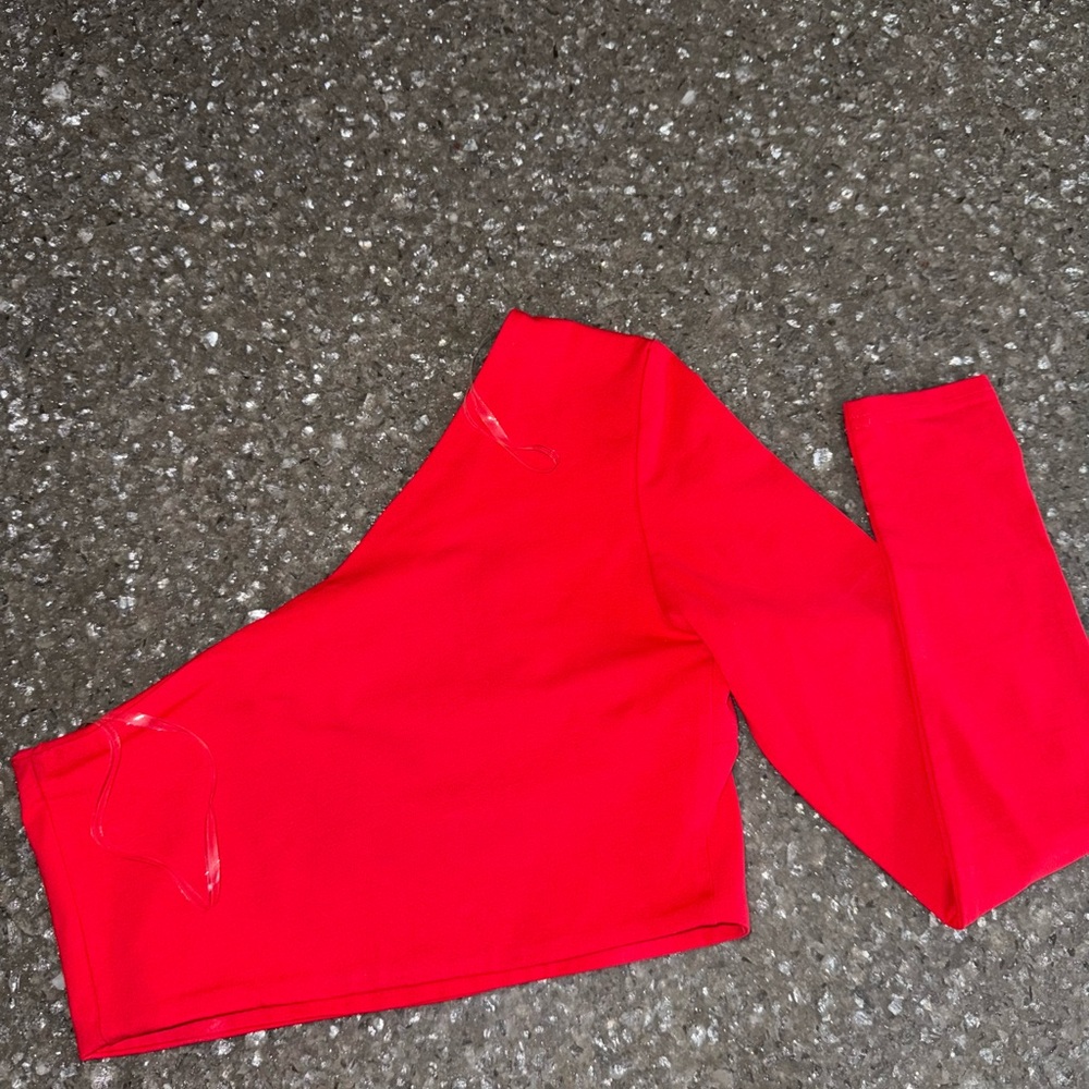 Tiger Mist-off one shoulder crop top